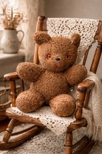 Vintage 1950's Plush Teddy Bear from the Character Novelty Company With Windup