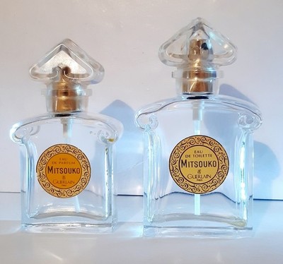 Duo Leere Flakons MITSOUKO Eau de Toilette 50 + Eau de Parfum 30 - Sehr schöner Zustand