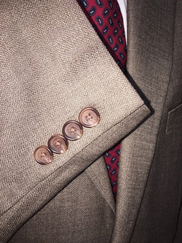 CHAQUETA ABRIGO DEPORTIVO BLAZER LAUREN RALPH LAUREN PARA HOMBRE TALLA 46R MARRÓN TEJIDO CANASTA - Imagen 6 de 12