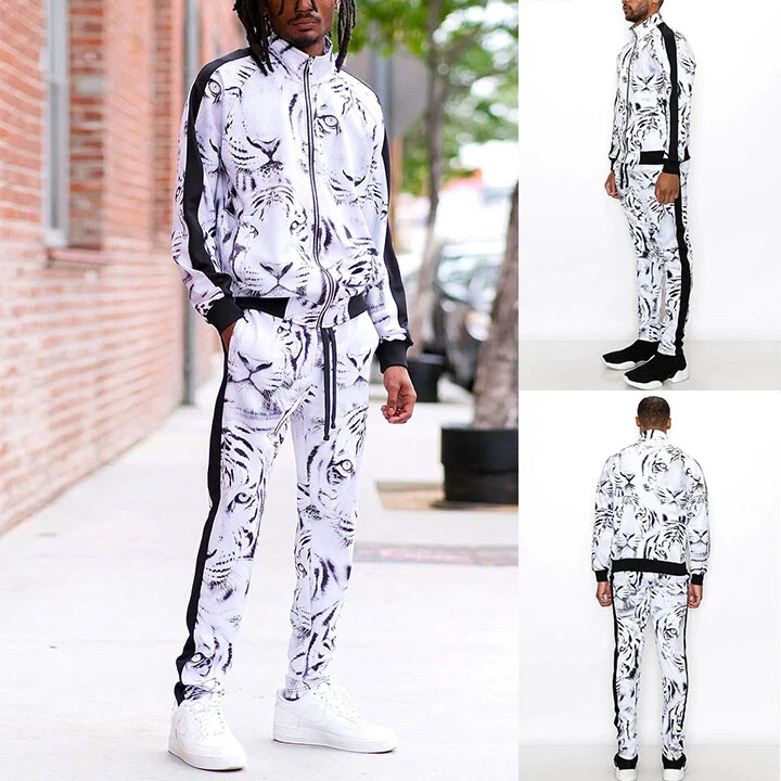 White jogging best sale suit