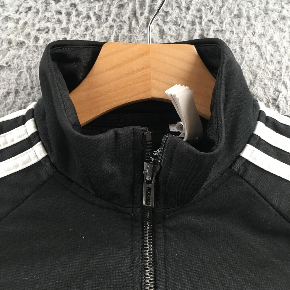 Chaqueta de Pista Adidas para Mujer Diseñada M-2-Move Negra Blanca Tres Rayas Cremallera Completa Foto 3 de 4