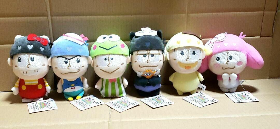 Set of 6 Sanrio Osomatsu-san Collaboration Mascot Plush Limited