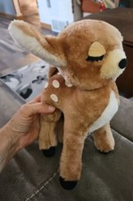 Dakin FLORA FAWN Deer Brown White Shredded Clippings Plush Black Hooves 1974 Tag