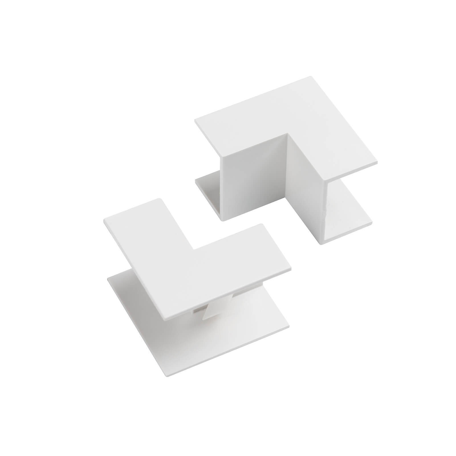 8 x D-Line 25 x 16mm Trunking Clip-on Internal Bend White