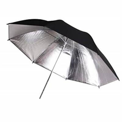 F-System Regenschirm 101 CM Reflektierende Schwarz/Silber