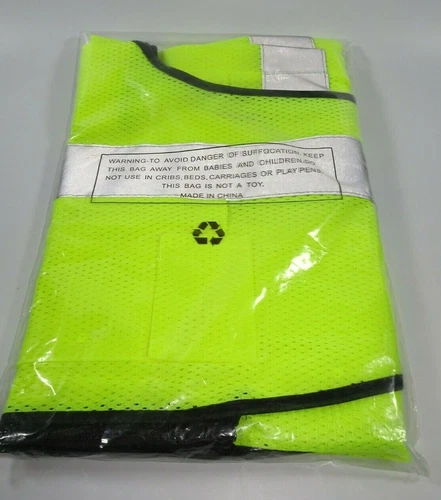 HYCOPROT High Safety Reflective Vest with Pockets & Zipper, (XXXL yellow) - product listing photo