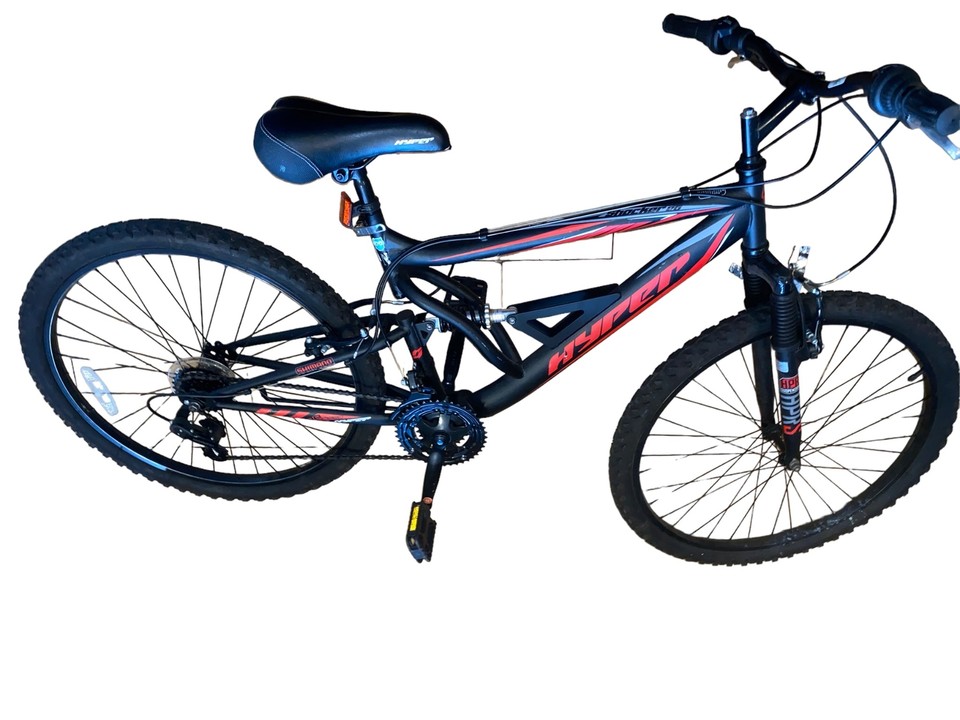 Hyper Bicycle Men's 26" Shocker Mountain Bike, Black/Red (18 Speed) | eBay
