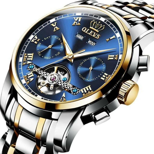 Men watch automatic mechanical OLEVS stainless st… - image 1