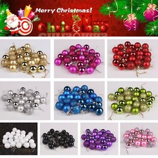 24Pcs Christmas Ball Xmas Tree Ornaments Hanging Baubles Shatterproof Decoration