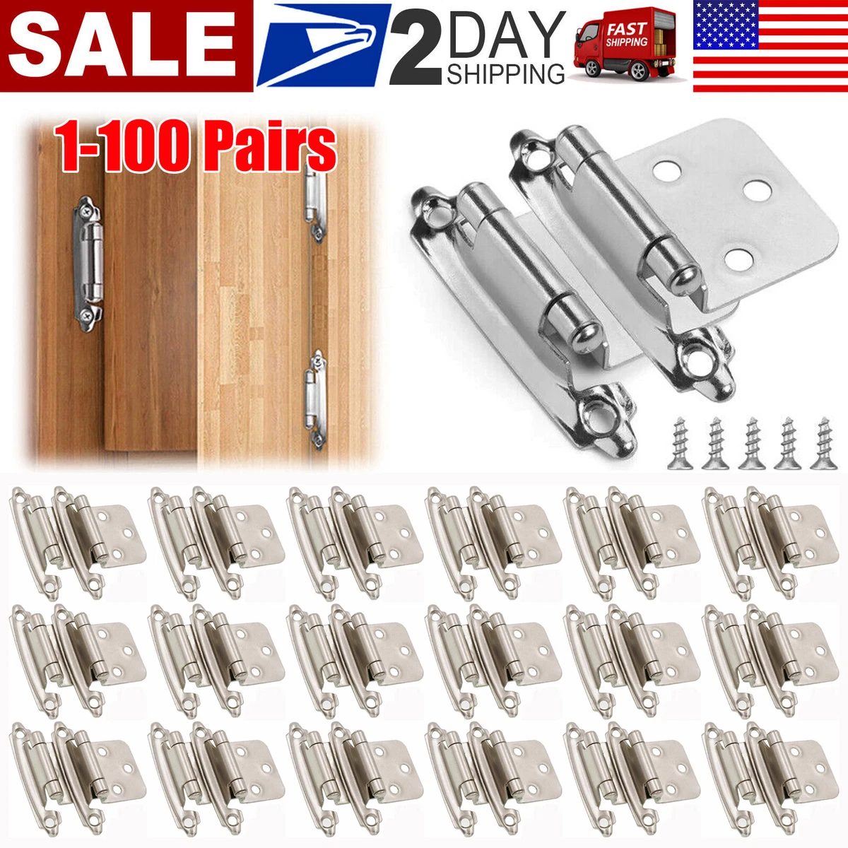 Flush mount 2024 kitchen cabinet hinges