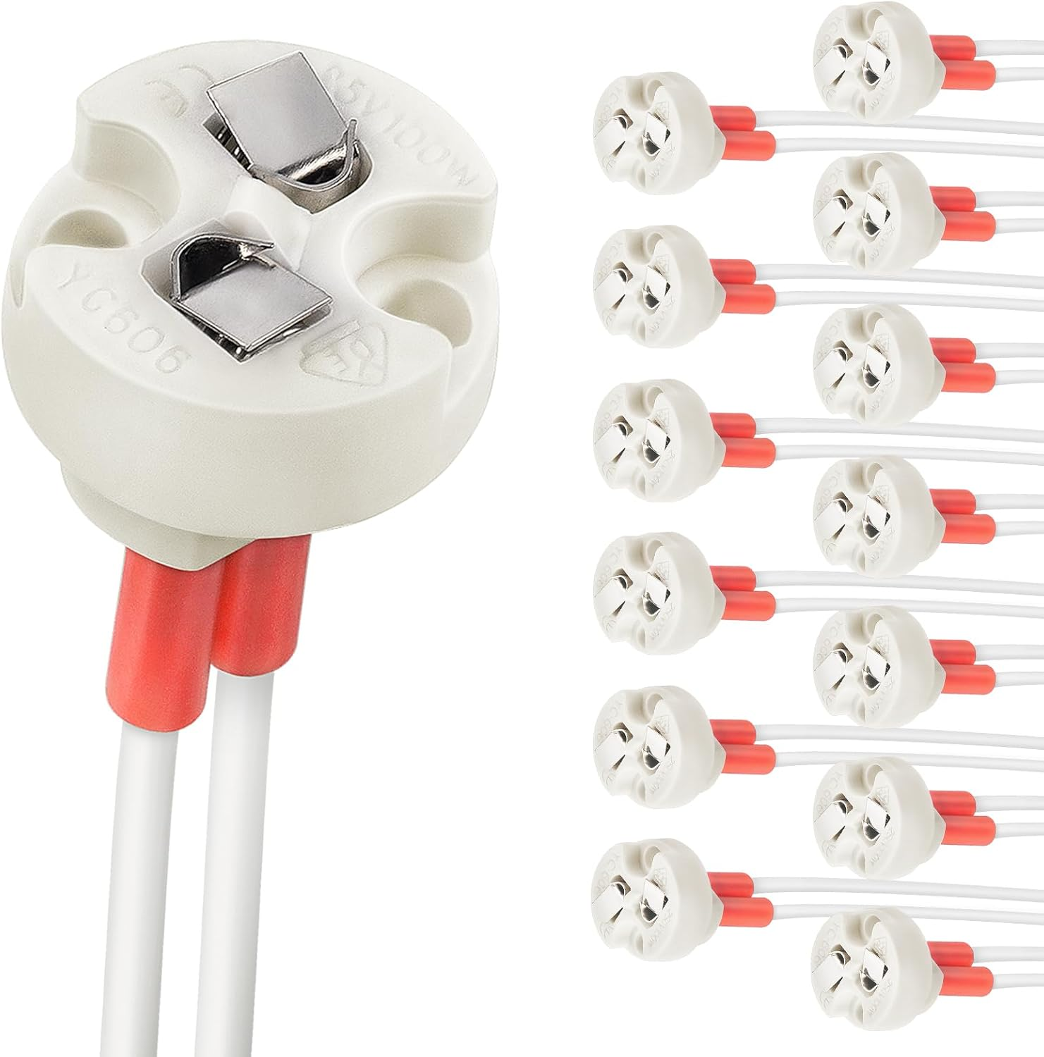 G4, GU5.3 Bi-Pin Ceramic Base Socket, MR16, MR11 Halogen Incandescent LED Bulb H