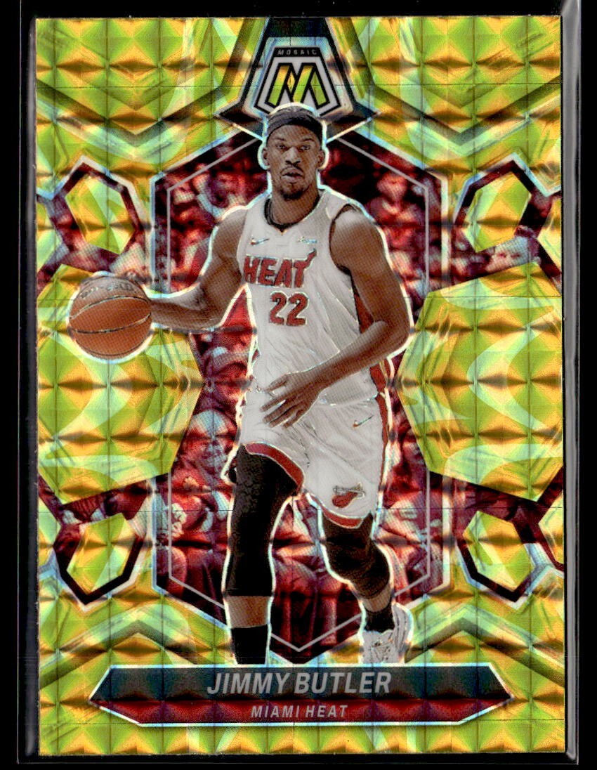 2023-24 Panini Mosaic Jimmy Butler Yellow Reactive Prizm #121