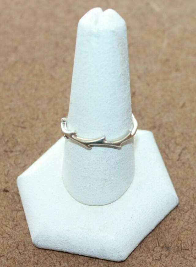 Signed AV Sterling Silver Thorned Stackable Band … - image 1