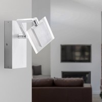 Wandleuchte Wandspot Wandstrahler Led Glas Flurlampe Schwenkbar 4,8 Watt 530Lm