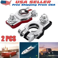 2×Car Battery Terminal Connector Post Positive Negative Lot Heavy Duty Universal
