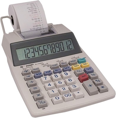 Sharp EL-1750V Electronic Printing Calculator | eBay
