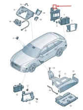 AUDI A6 4A C8 LH Lane Change Assist Control Unit Bracket 4K9907461