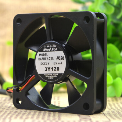 Yaskawa Servo Wind Ace D67H12-22A 12V 135mA 6CM Silent Cooling Fan