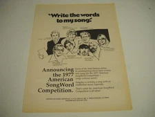 MAC DAVIS Paul Anka MICHEL LEGRAND Paul Williams others 1977 Promo Display Ad