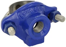 Smith-Blair Ductile Iron Saddle Clamp, Stainless Steel Single Strap, 2" Pipe