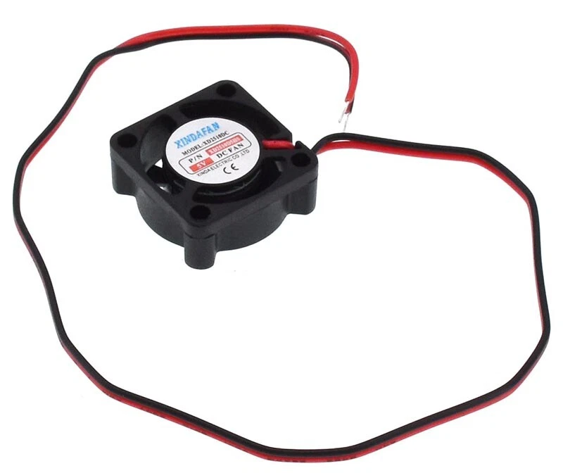 Xinda Mini Lüfter, 25 x 25 x 10 mm, Miniatur Ventilator, 3,56 m³/h, 5 V / DC - Bild 3 von 4