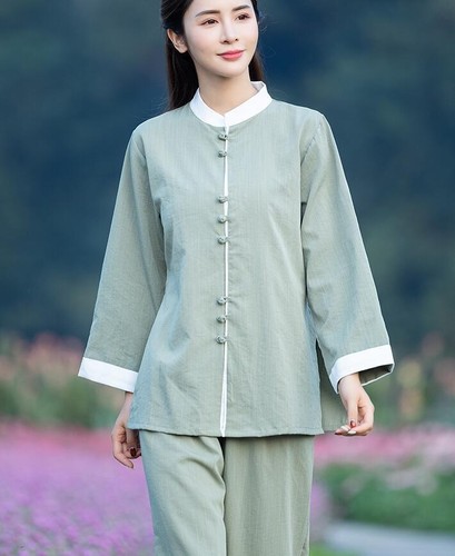 Nuevo Mujeres Suave Algodón Lino Tai Chi Uniforme Kung Fu Artes Marciales Wing Chun Traje - Imagen 10 de 14