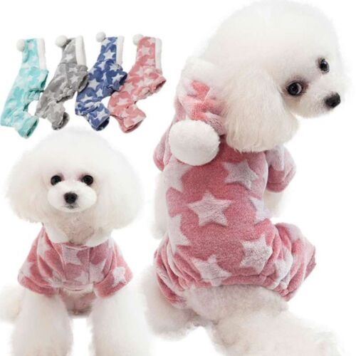 Warm Dog Winter Pajamas Pet Clothes Hoodie Pet Sweater - Picture 1 of 15