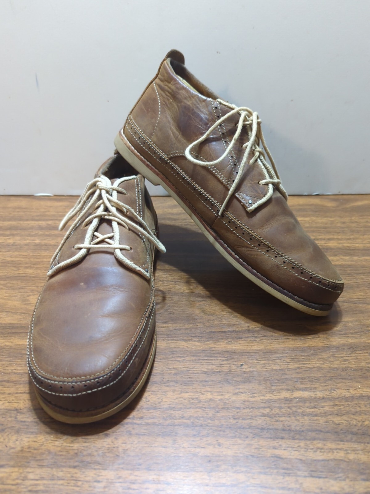 SAOLA Stivali Olukai Honolulu 9M Suola in pelle superiore in gomma marrone Oxford #31