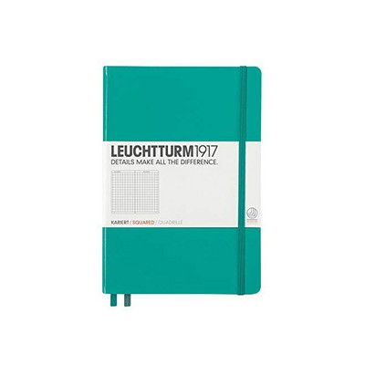 LEUCHTTURM1917 - Medium A5 Squared Hardcover Notebook (Emerald) - 251 Numbered