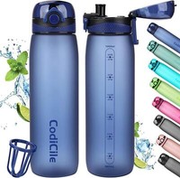 Sport Trinkflasche 1L Bpa-Frei Auslaufsicher Tritan Blau