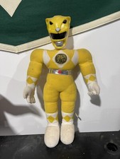 Vintage 1993 Saban 19   Yellow Mighty Morphin Power Rangers Action Pal Plush