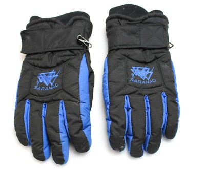 Saranac Ski Thermoloft Water Bloc Insulated Gloves Men's Size Large Blue / Black