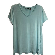 Oversized Silky Tee H By Halston Essentials W -M  Light Green Short Sleeve
