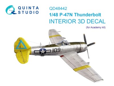 1/48 Quinta Studios 3D Interior Decal #48442 P-47N Thunderbolt For ACA