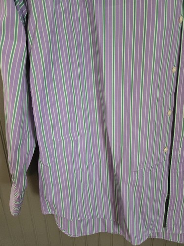 Camicia a maniche lunghe abbottonate Ralph Lauren taglia 17,5 XL viola/verde - Foto 4 di 19