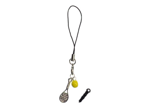 Raquette Pendentif pour Téléphone Portable Miniblings Déco Sport Tennis Balle de