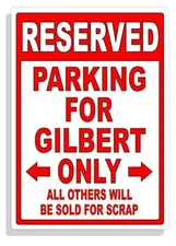 Personalized Parking Sign Wall Decal Metal Sign No Parking Customized GILBERT