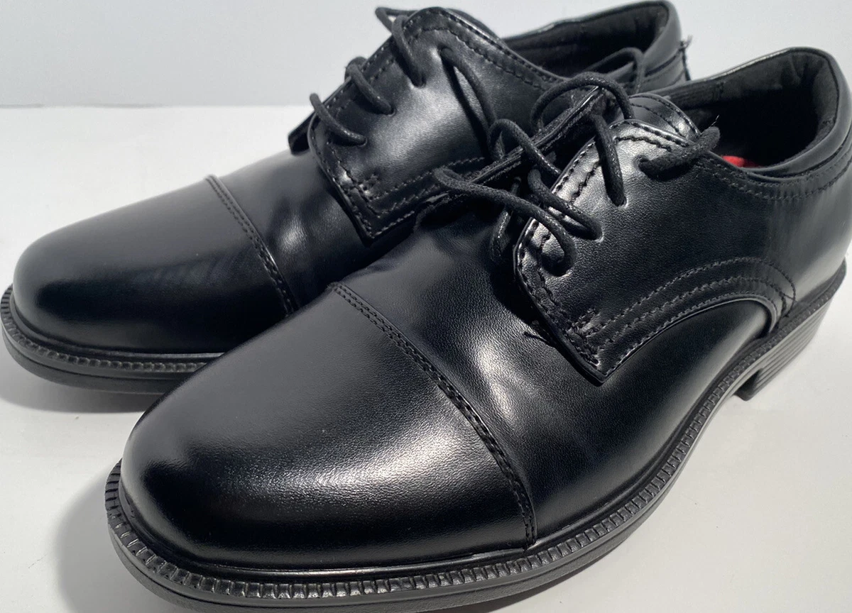Mens ashford hayes Black Dress Shoes Size 7 M Black 4 Hole Shoe Lace