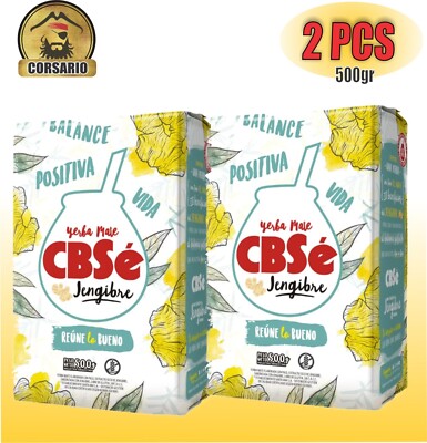 Yerba Mate Cbse Ginger 500 Gr. 1.1 lb each-PACK X 2