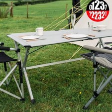 Hi Gear Folding Table 110 x 70cm Aluminium (flat packs into its own carry bag!)