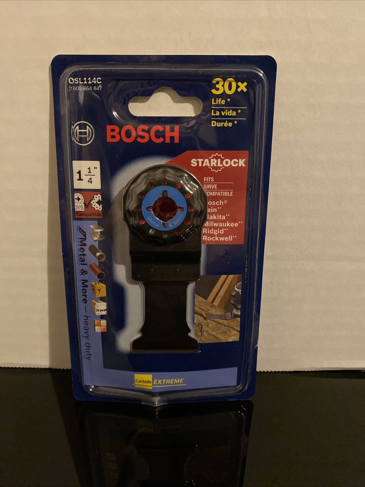 Bosch 3pc Plunge Cut Blade Set 1-1/4 Starlock Carbide Oscillating Tool Accessory-image