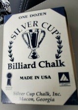 Silver Cup Pool Cue Chalk for Billiards and Snooker Tan set of 11