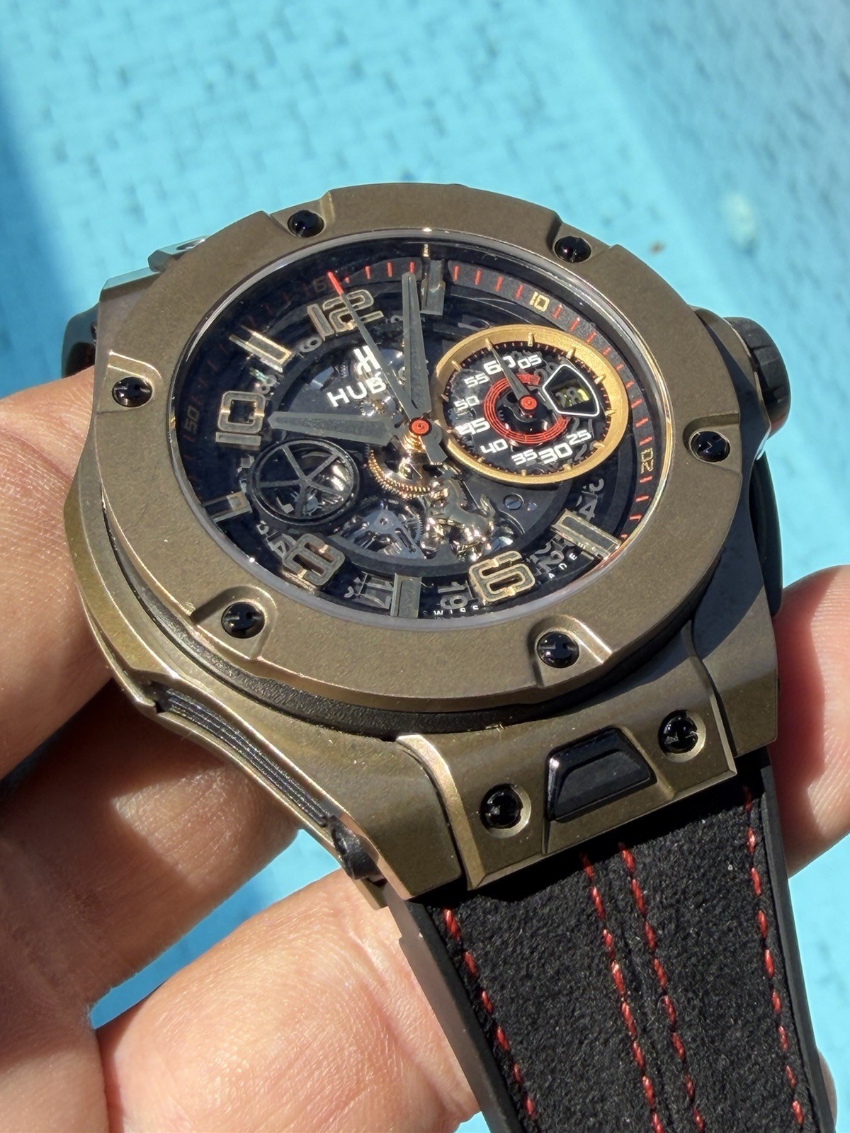 Hublot Big Bang Unico Magic Gold 18K Skeleton Chrono  411.MX.1138.RX Retail $50k image 3