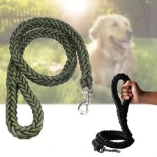 Large Dog Leash Nylon Braided Heavy Duty Pet Lead Rope Strong Walking Lead