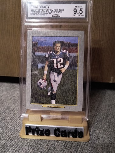 Tom Brady 2006 Topps Turkey Red Red Both Feet Pictured No Press Box Background