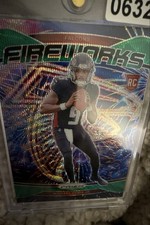2024 Panini Prizm - Fireworks Michael Penix Jr. #16 Green Wave Prizm (RC)