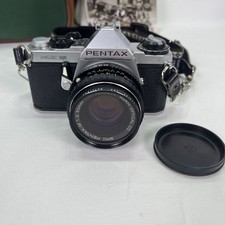 Pentax ME Super SLR with SMC Pentax-M 50mm f/2 Lens w/Strap/Flash Long Lens