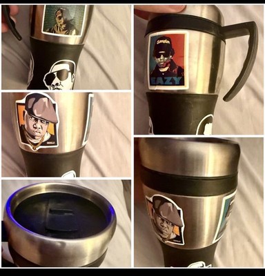 Rap hip hop music coffee Bubba insulated coffee mug cup +lid Eazy E Biggie Tupac