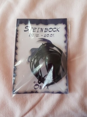 Kette Sternzeichenkette Steinbock Glücksstein Onyx