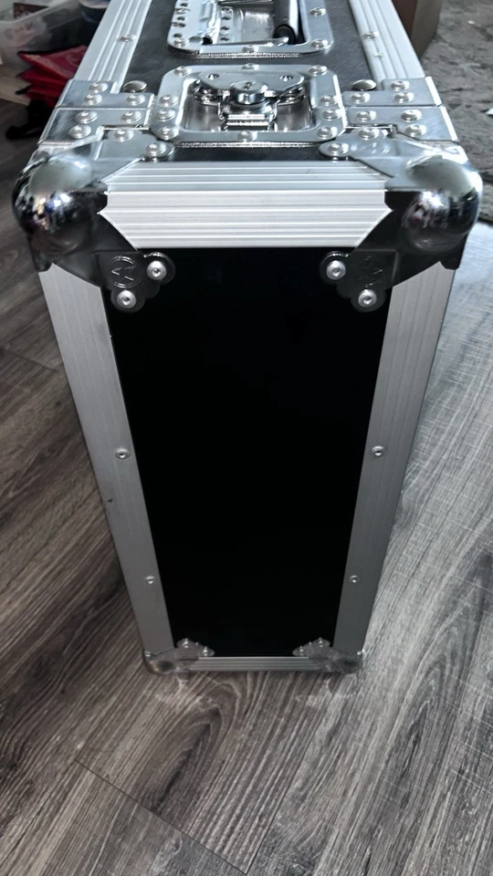 Road Runner Deluxe toca-discos estojo rígido preto armazenamento de viagem sem defeitos - Imagem 4 de 4